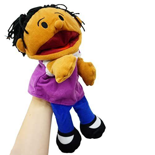 Imagem de Fantoches de mão para crianças, fantoches multiculturais com boca móvel (8 pacotes) Soft Pelotpets de pelúcia se encaixa em crianças e crianças para a escola, shows de teatro de marionetes em casa, brinquedos de sala de aula, ótima ideia de present