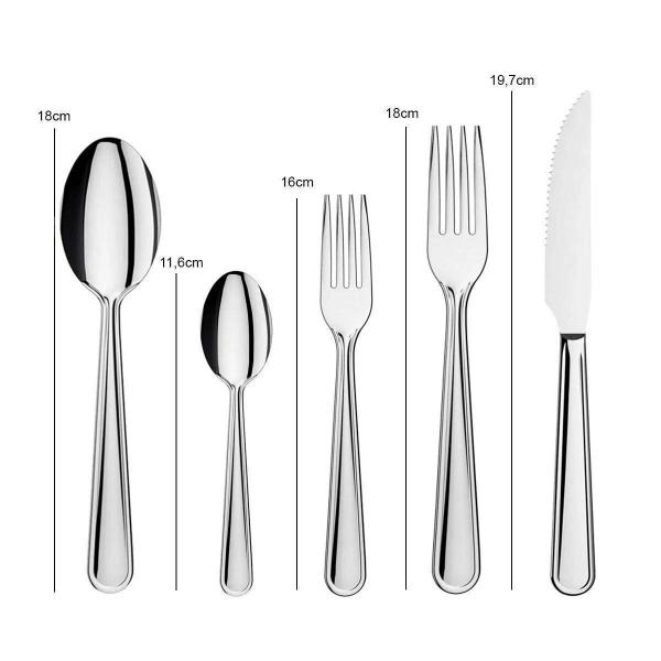 Faqueiro Aço Inox Brinox Siena 20 Peças Facas De Churrasco Imagem de Faqueiro Aço Inox Brinox Siena 20 Peças Facas De Churrasco