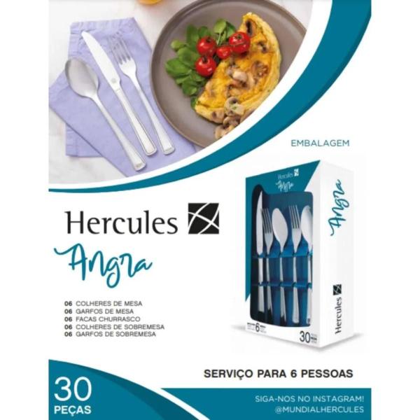 Imagem de Faqueiro Angra Hercules 30pçs Jantar Luxo Completo