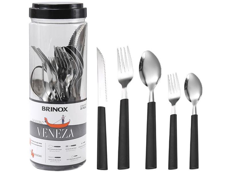 Faqueiro Brinox Inox 20 Peças Veneza Faqueiro Brinox Inox 20 Peças Veneza