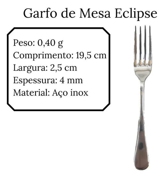 Imagem de Faqueiro com Estojo Papelão Eclipse Inox 1505-30cp- Hercules