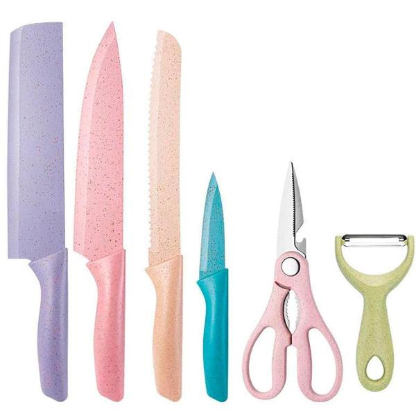 Imagem de Faqueiro De Cerâmica Color Chef Kit Completo Com 6 Peças