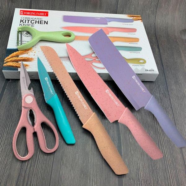 Imagem de Faqueiro de Cerâmica para Color Chef Kit Completo com 6 Peças