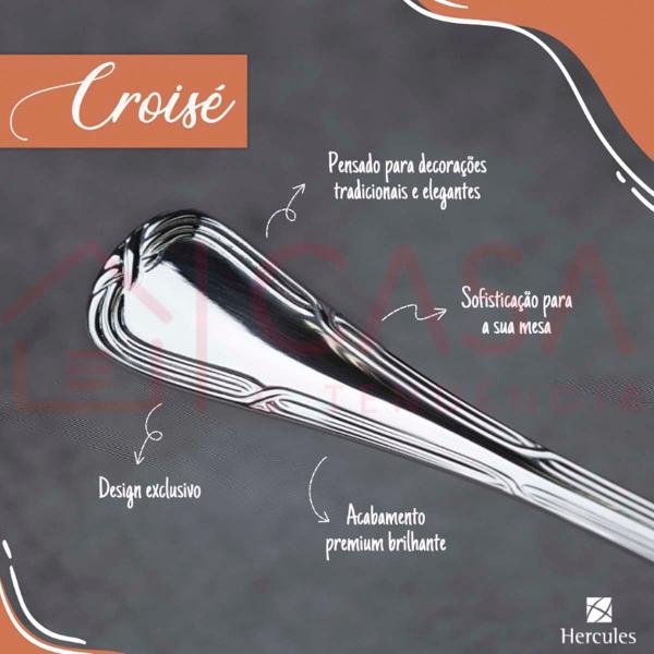 Imagem de Faqueiro Hercules Aço Inox Croisé 130 Peças Sem Estojo Classico