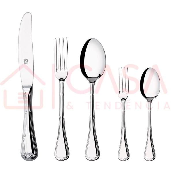 Faqueiro Hercules Inox Croisé 130 Peças Com Estojo Classico Imagem de Faqueiro Hercules Inox Croisé 130 Peças Com Estojo Classico