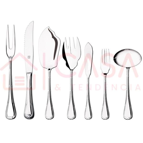 Faqueiro Hercules Inox Croisé 130 Peças Com Estojo Classico Imagem de Faqueiro Hercules Inox Croisé 130 Peças Com Estojo Classico