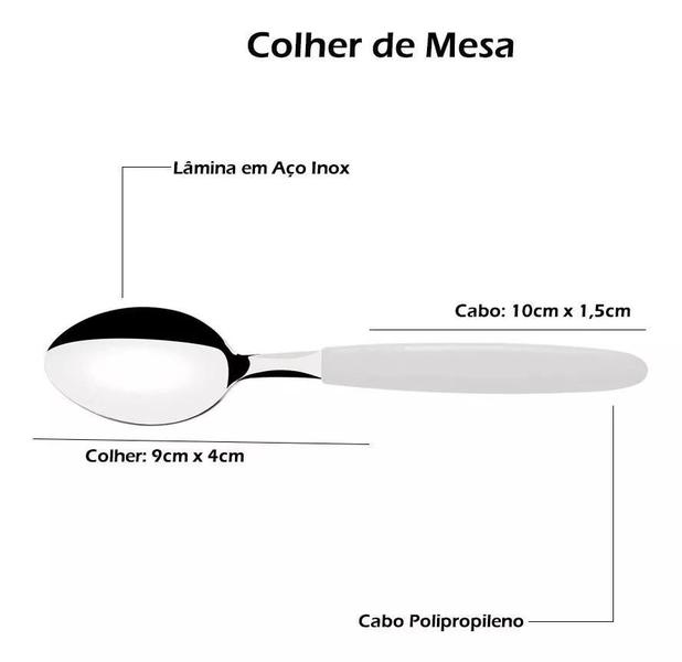 Imagem de Faqueiro Inox 24 Peças Ipanema Tramontina - Branco