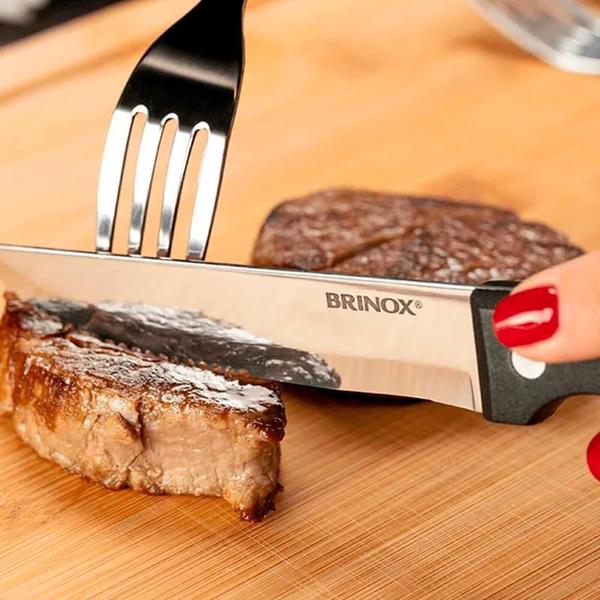 Imagem de Faqueiro para Churrasco Jumbo Inox 12 peças Preto Brinox