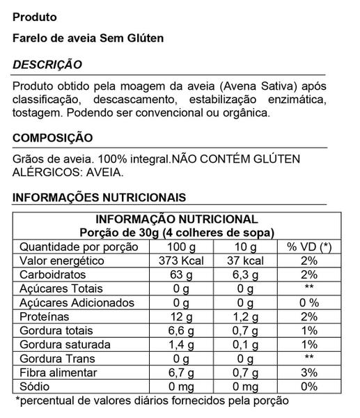 Farelo De Aveia Sem Glúten 1kg - Lauricoco Imagem de Farelo De Aveia Sem Glúten 1kg