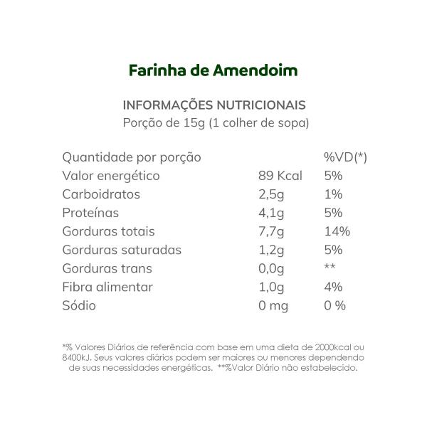 Imagem de Farinha de Amendoim Sem Conservantes Kit 3 Alta Qualidade 100g