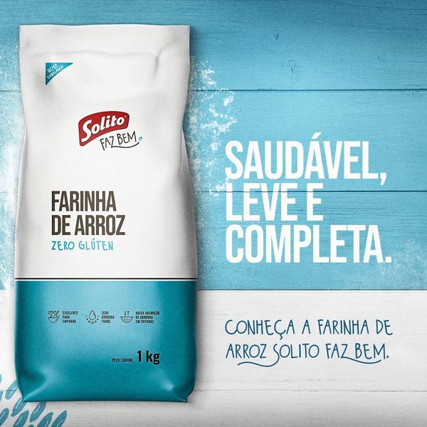 Imagem de Farinha De Arroz Sem Glúten - Solito 4kg (kit 4 Pacotes 1kg)