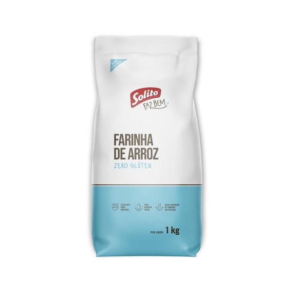 Imagem de FARINHA DE ARROZ SOLITO 4Kg (Kit 4 Pacotes 1Kg)