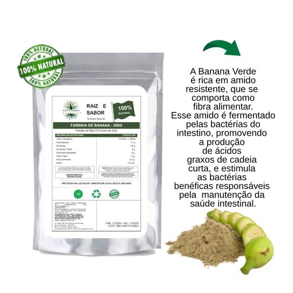 Imagem de Farinha de Banana Verde 100% Natural 1kg, Raiz e Sabor