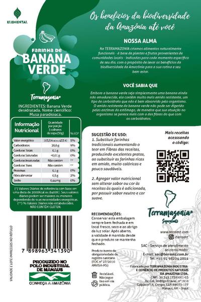 Farinha De Banana Verde Terria 200G - Terramazonia Superplants Imagem de Farinha De Banana Verde Terria 200G