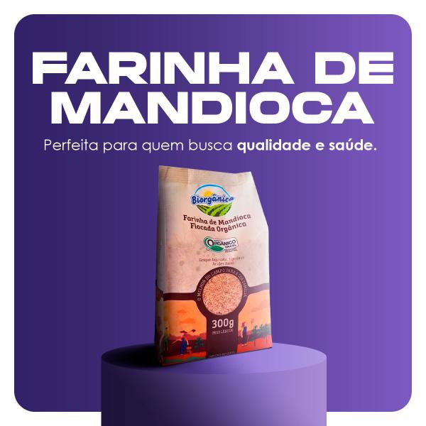 Imagem de FARINHA DE MANDIOCA FLOCADA ORGÂNICA 300g  BIORGÂNICA