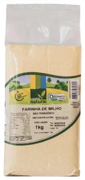 Farinha De Milho Amarela Orgânica Coopernatural 1Kg Imagem de Farinha De Milho Amarela Orgânica Coopernatural 1Kg