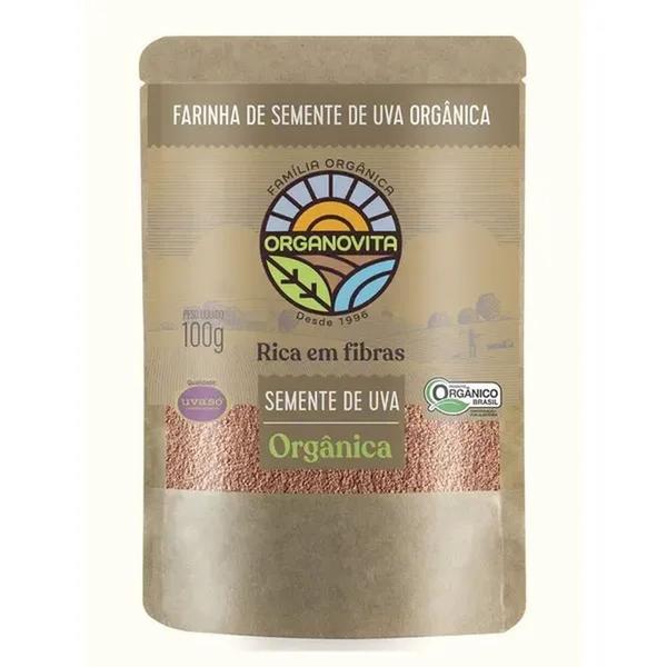 Imagem de Farinha de Semente de Uva Orgânica Organovita 100g