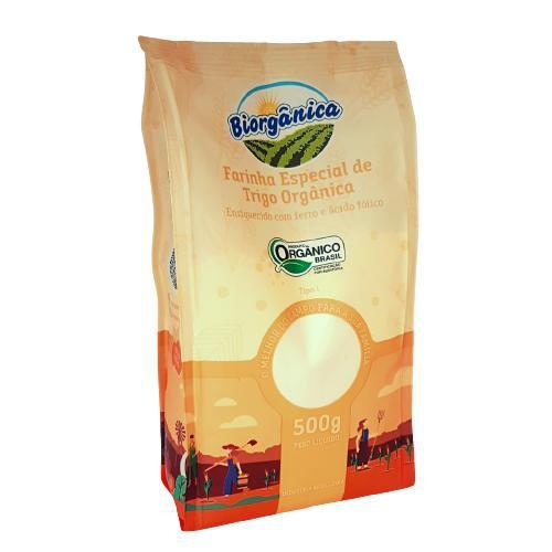 Farinha de Trigo Branca Orgânica Biorgânica 500g Imagem de Farinha de Trigo Branca Orgânica Biorgânica 500g