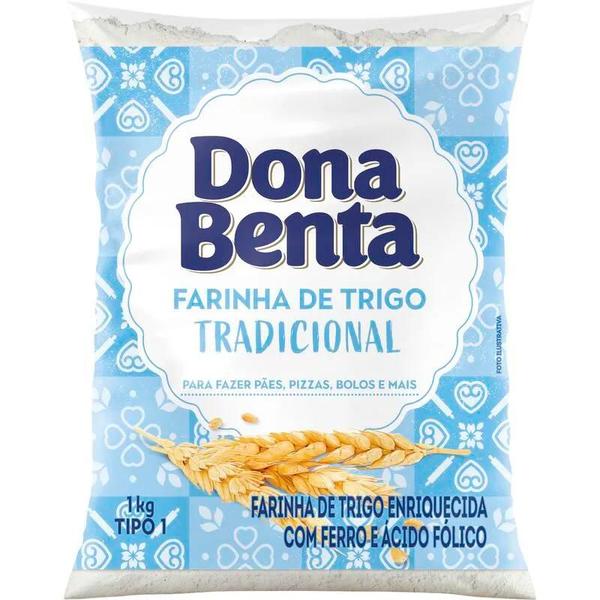 Farinha de Trigo Dona Benta Tipo 1 Pacote com 1kg Imagem de Farinha de Trigo Dona Benta Tipo 1 Pacote com 1kg