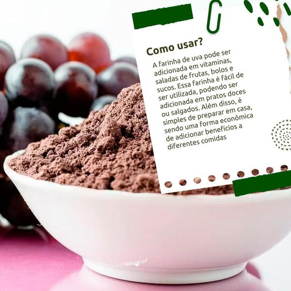 Farinha De Uva Rica Em Fibras E Revesratrol 500G - A Organica Imagem de Farinha De Uva Rica Em Fibras E Revesratrol 500G