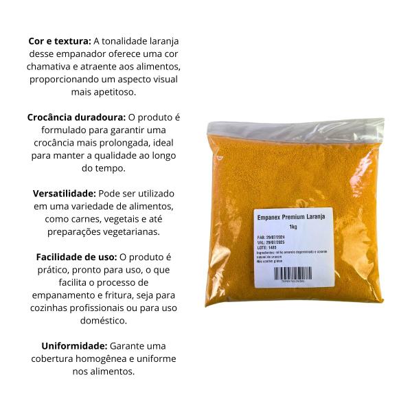 Imagem de Farinha Empanex Laranja Premium 1 Kg P/ Empanar Salgados