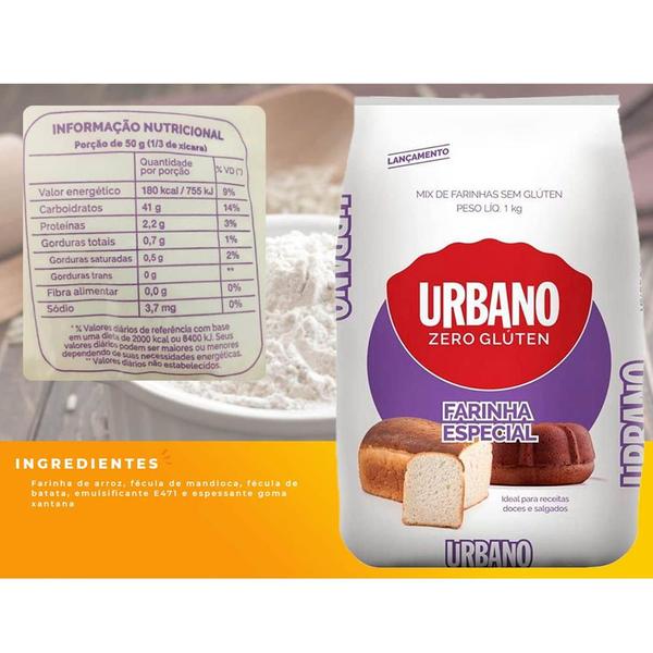 Farinha Especial Mix de Farinhas Urbano 1 Kg Imagem de Farinha Especial Mix de Farinhas Urbano 1 Kg