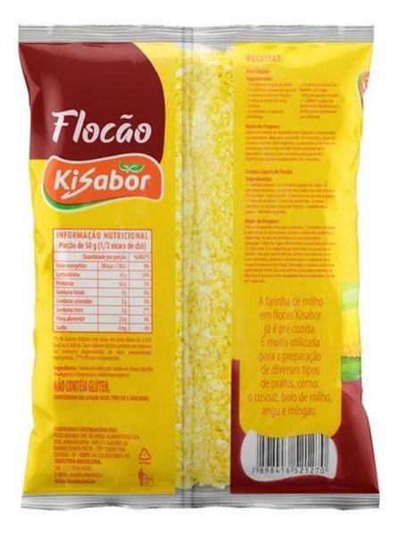 Imagem de Farinha Kisabor De Milho Flocão Sem Glúten 500 G