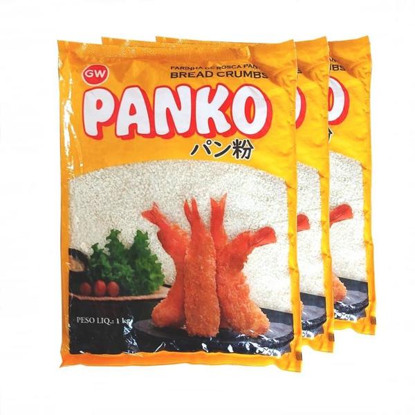 Farinha para Empanar Panko Bread Crumbs 1kg- GW (Kit com 3) Imagem de Farinha para Empanar Panko Bread Crumbs 1kg- GW (Kit com 3)
