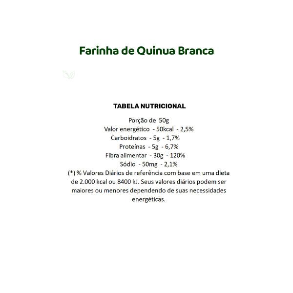 Imagem de Farinha Quinua Branca Real 100% Integral Alta Qualidade Kit 3 Premium 100g