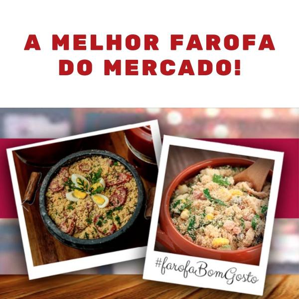Farofa Temperada Pedaços Alho Cebola Cebolinha Tradicional - BOM GOSTO Imagem de Farofa Temperada Pedaços Alho Cebola Cebolinha Tradicional