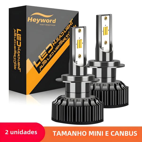 Imagem de Faróis de Carro LED 80W - 3 Cores (3000K, 4500K, 6500K) - H4, H7, H1, H3, H11, 9005, H13