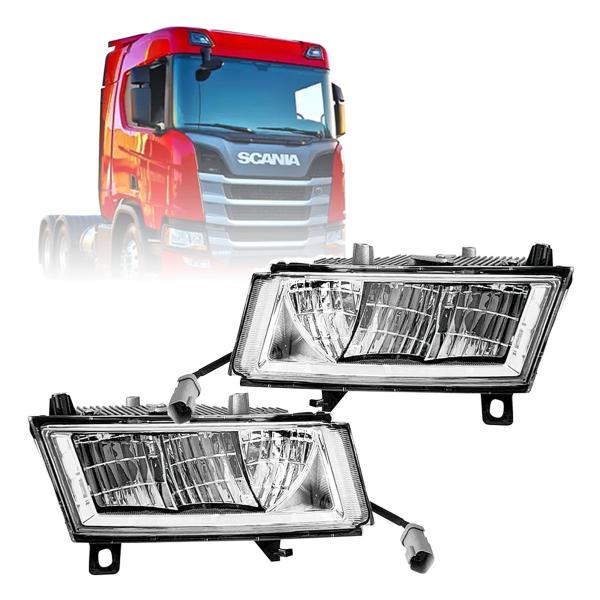 Imagem de Farol Auxiliar Compatível Scania S6 NTG Led 19 20 21 22 Par