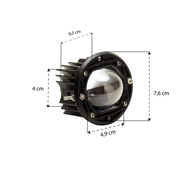 Imagem de Farol Auxiliar De Embutir Led Duas Cores Tarponn Off Road 3000 Lumens 