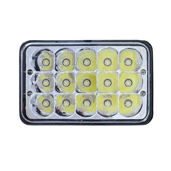 Imagem de Farol Auxiliar De Led Retangular 10X17 Cm 15 Leds 45W