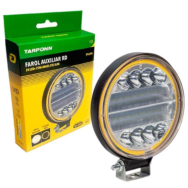 Imagem de Farol Auxiliar Milha 24 Leds Redondo 12v 24v 6000k Off Road