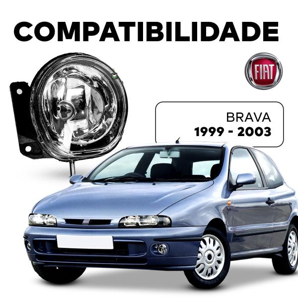 Imagem de Farol Auxiliar Milha c/ Suporte Brava 1999 2000 2001 2002 2003