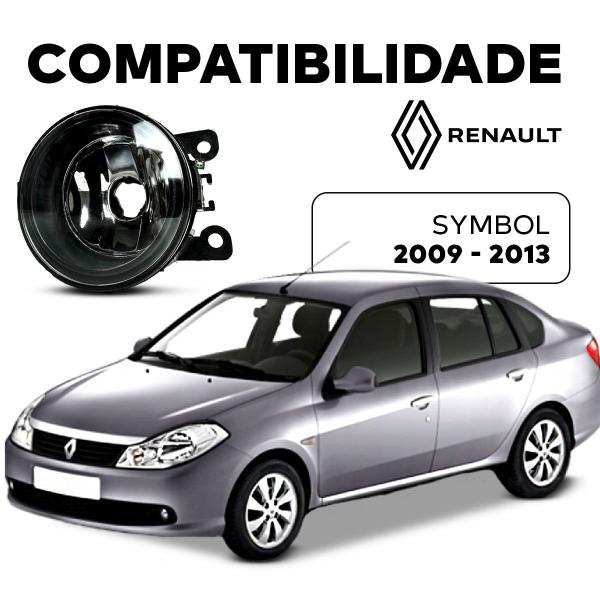 Imagem de Farol Auxiliar Milha Policarbonato Aro Preto Symbol 2009 2010 2011 2012 2013