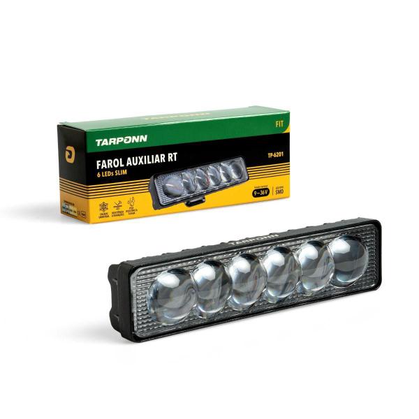 Imagem de Farol Auxiliar Milha Rt 6 Leds Slim 12/24V 6000K