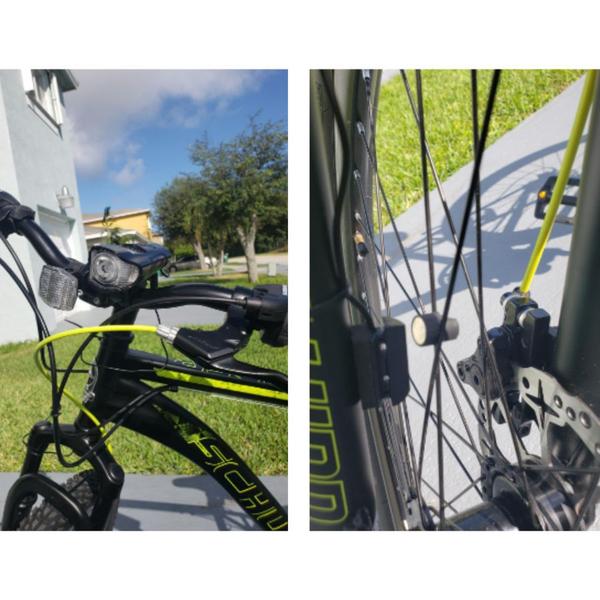 Farol Bicicleta Led Buzina Recarregável USB C/ Velocímetro - Mundo Bikes Imagem de Farol Bicicleta Led Buzina Recarregável USB C/ Velocímetro