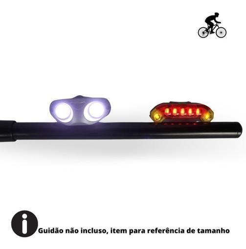 Imagem de Farol Bike Lanterna Led Bicicleta + Pisca Alerta Traseiro Fg