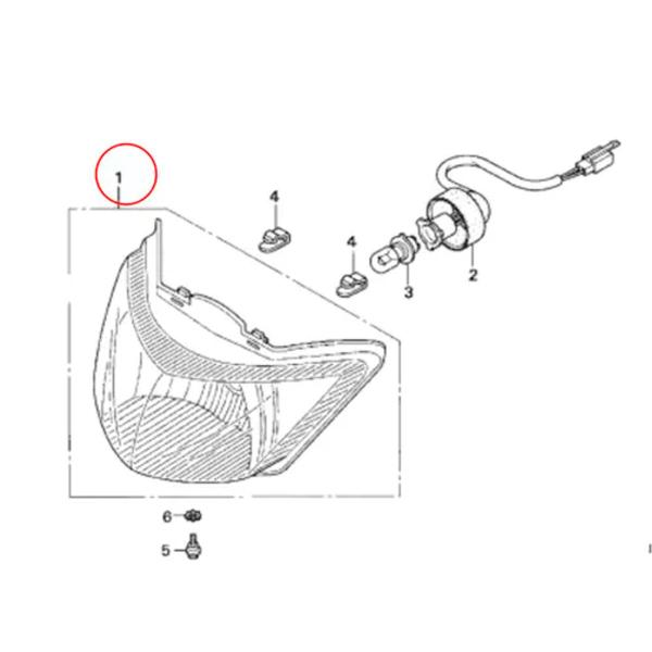 Imagem de Farol Bloco Optico Biz 125 2006 Á 2010 Original Honda