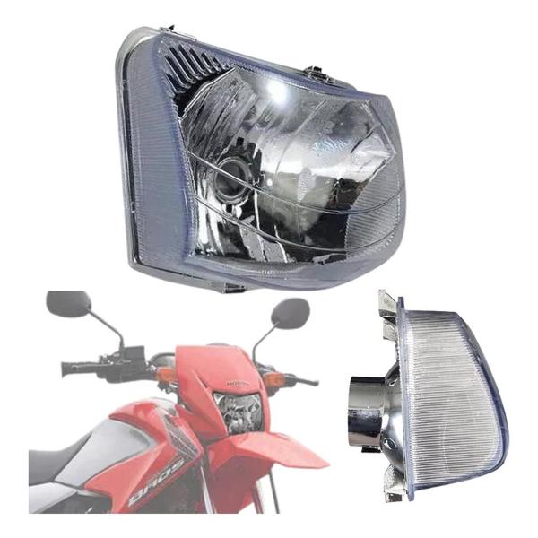 Imagem de Farol Bloco Óptico Moto  Motoboy Motoqueiro Honda Nxr Bros 125 150 2009 A 2013