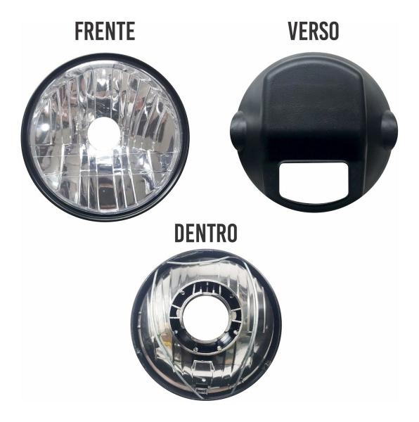 Imagem de Farol Cg 150 Titan Fan 2004 2005 2006 2007 2008 Aro Cromado