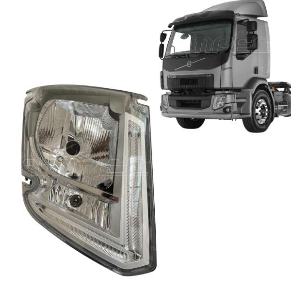 Imagem de Farol Compativel Volvo VM 270 330 Após 2015 com LED Direito