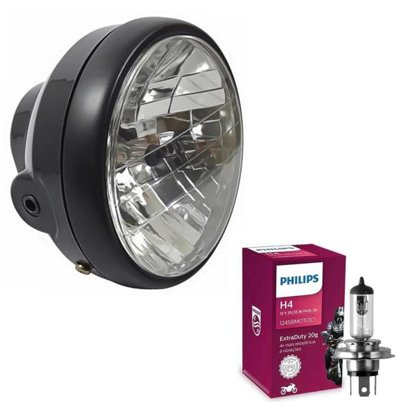 Imagem de Farol Completo + Lâmpada Philips Titan125 00/08 Fan125 09/13