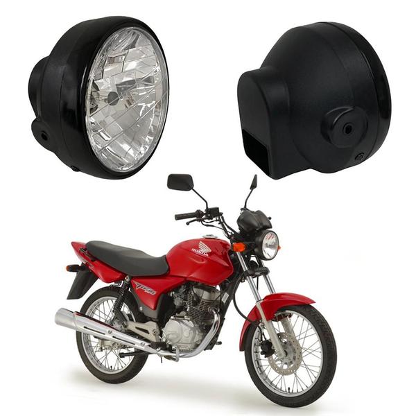 Imagem de Farol Completo Para Moto Titan KS/ES/FAN 125 Para Os Anos 2000 a 2009 Com Lampada