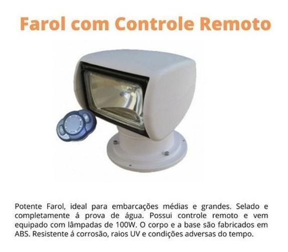 Imagem de Farol De Busca 360º Com Controle - 12V 100W