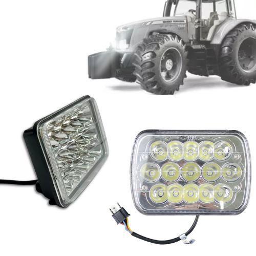 Imagem de Farol de milha auxiliar retangular 15 leds 45w universal