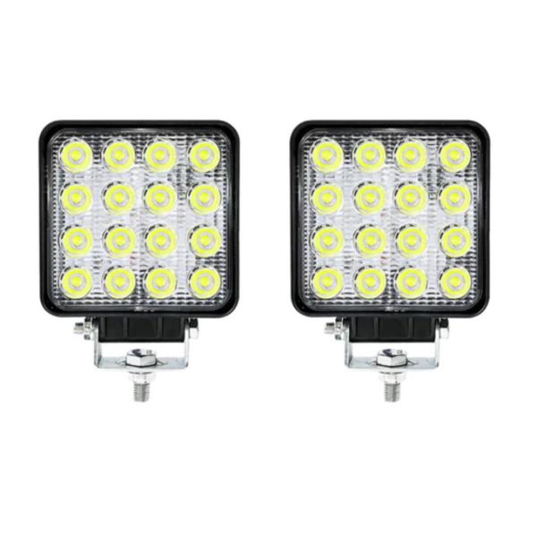 Imagem de Farol De Milha De Led 48w Quadrado Universal Longo Alcance PAR