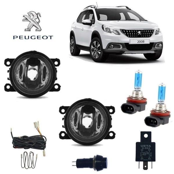 Imagem de Farol de Milha Importado Peugeot 2008 17 H11 Branca Kit